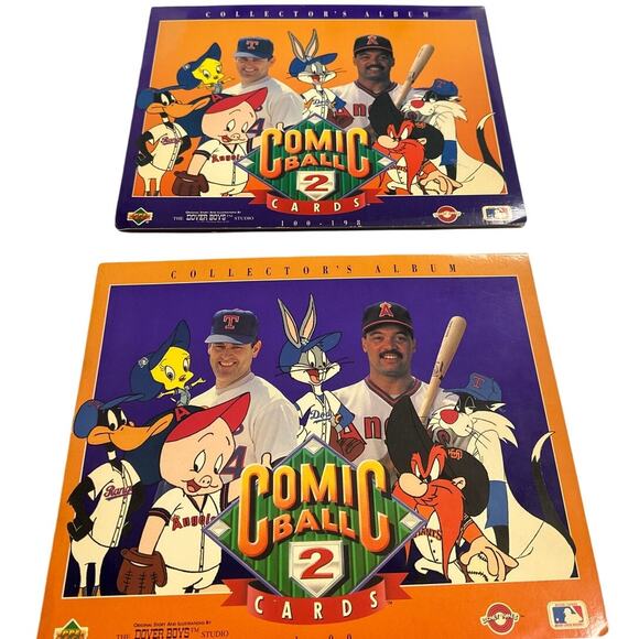 1991 Upper Deck Comic 2 Albums (Full Sets) Looney Tunes MLB Warner Bros - Picture 1 of 9